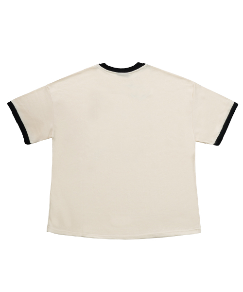 PHERMENON(フェルメノン)の「スーパーオーバーサイズリンガー半袖Tシャツ - アイボリー(Tシャツ/カットソー・メンズ・その他・1/2)」の6枚目の写真