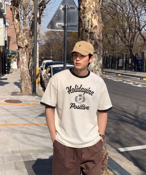 PHERMENON(フェルメノン)の「スーパーオーバーサイズリンガー半袖Tシャツ - アイボリー(Tシャツ/カットソー・メンズ・その他・1/2)」の8枚目の写真