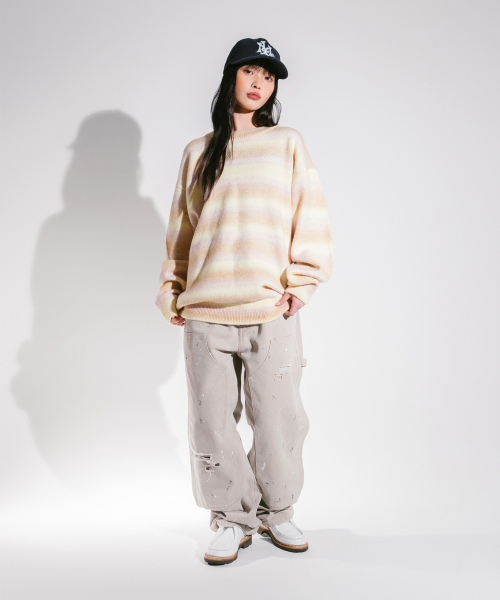 LMCの「OVAL OMBRE BRUSHED KNIT SWEATER beige(ニット/セーター・メンズ・その他・S/M/L)」の2枚目の写真
