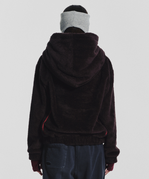 MENASOO(ミナス)の「Pogme Fleece String Hoodie_Brown(パーカー・レディース・ブラウン・F)」の3枚目の写真