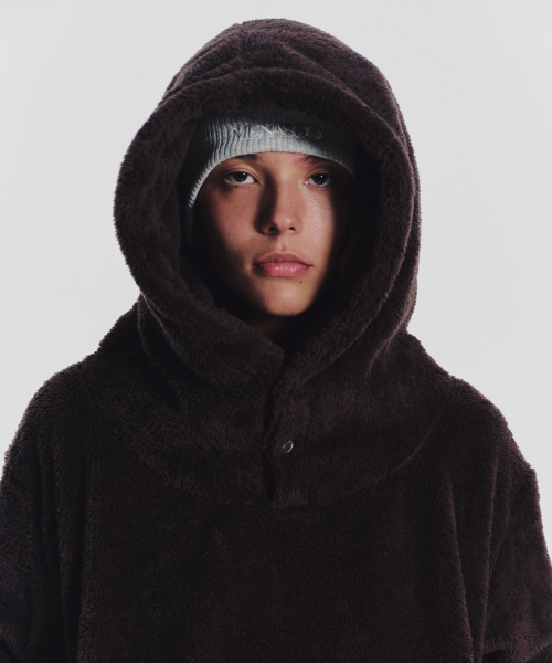 MENASOO(ミナス)の「Pogme Fleece String Hoodie_Brown(パーカー・レディース・ブラウン・F)」の8枚目の写真