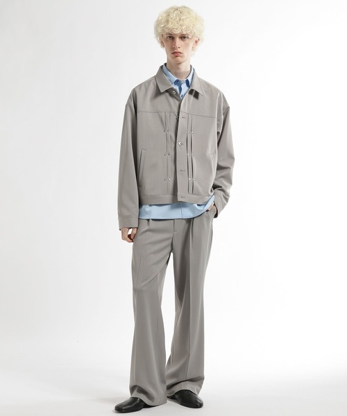 HARE（ハレ）の「【SET UP対応】スタッズライントラッカージャケット(HARE)（ブルゾン・メンズ・ネイビー/ブラック/グレー・SMALL/MEDIUM）」の7枚目の写真