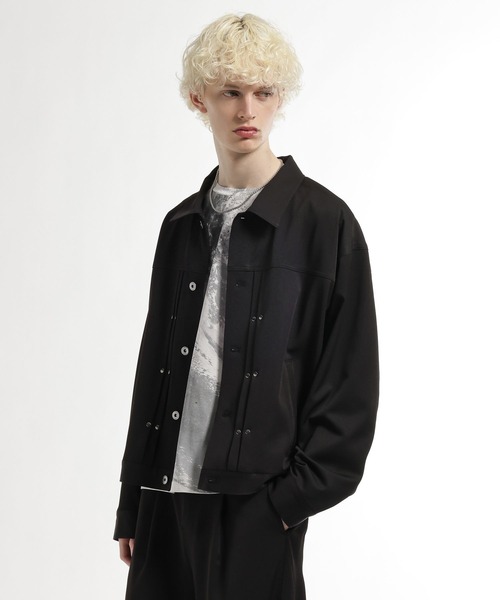 HARE（ハレ）の「【SET UP対応】スタッズライントラッカージャケット(HARE)（ブルゾン・メンズ・ネイビー/ブラック/グレー・SMALL/MEDIUM）」の10枚目の写真