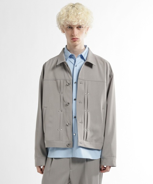 HARE（ハレ）の「【SET UP対応】スタッズライントラッカージャケット(HARE)（ブルゾン・メンズ・ネイビー/ブラック/グレー・SMALL/MEDIUM）」の12枚目の写真