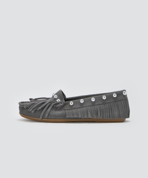 PELLICO SUNNY(ペリーコサニー)の「SACO スタッズ モカシン 1.0cm GREY(モカシン/デッキシューズ・レディース・グレー・35/36/37/38/39)」の2枚目の写真