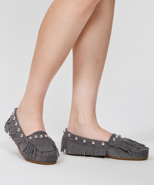 PELLICO SUNNY(ペリーコサニー)の「SACO スタッズ モカシン 1.0cm GREY(モカシン/デッキシューズ・レディース・グレー・35/36/37/38/39)」の7枚目の写真