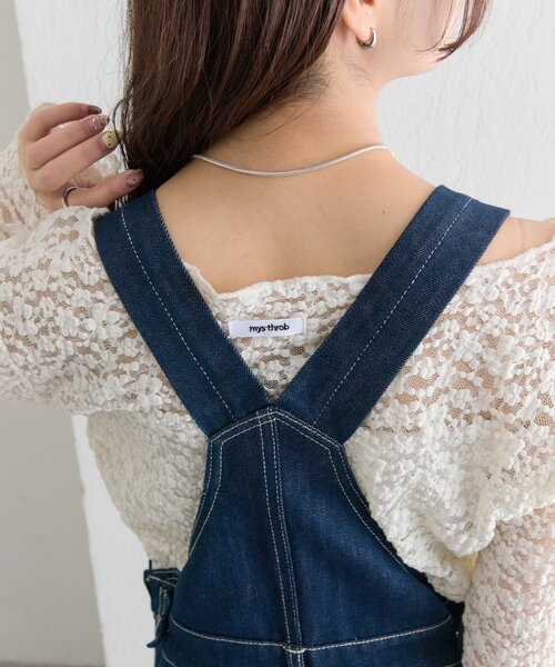 mystic（ミスティック）の「フレアサロペット（サロペット/オーバーオール・レディース・ネイビー/イエロー・1/2）」の9枚目の写真