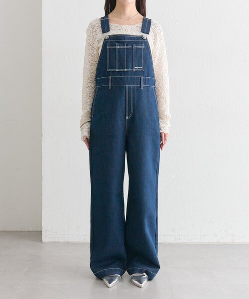 mystic（ミスティック）の「フレアサロペット（サロペット/オーバーオール・レディース・ネイビー/イエロー・1/2）」の10枚目の写真