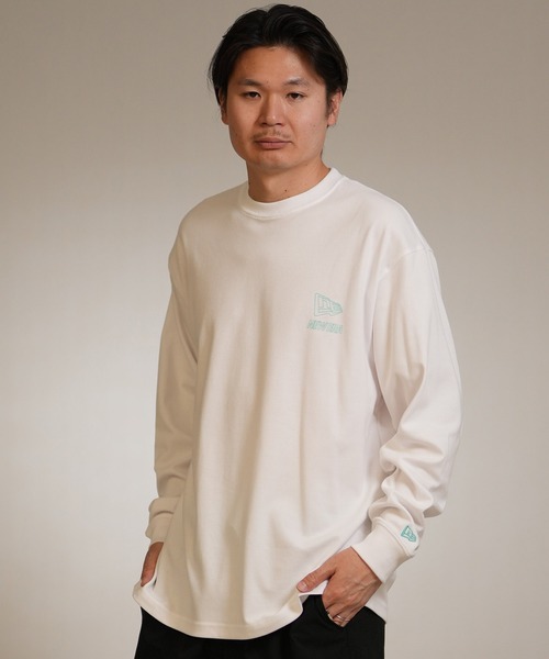 NEW ERA(ニューエラ)の「NEW ERA/ニューエラ メンズ 長袖 ロンT 15159364/15159365(Tシャツ/カットソー・メンズ・ホワイト/ブラック・M/L/XL)」の4枚目の写真