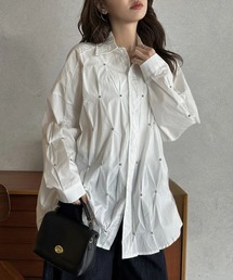 Eclat one（エクラワン）の「【Eclat one】パール付き ロングスリーブ ブラウス（シャツ/ブラウス）」