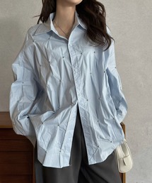 Eclat one（エクラワン）の「【Eclat one】パール付き ロングスリーブ ブラウス（シャツ/ブラウス）」