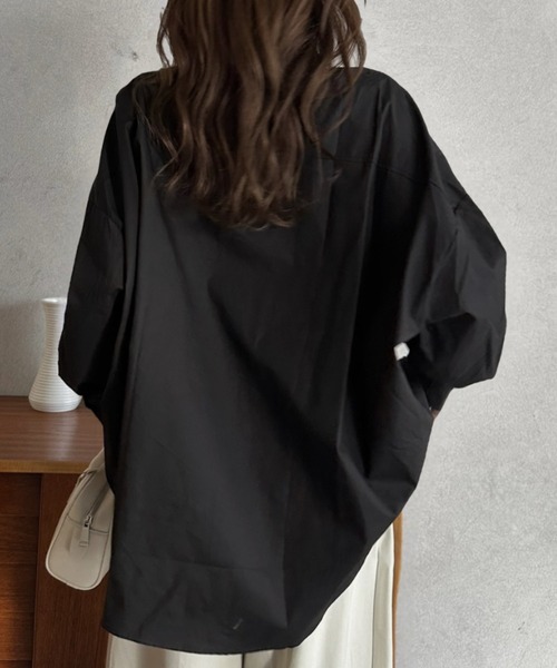 Eclat one(エクラワン)の「【Eclat one】スタッヅ付き オーバーサイズ デザイン シャツ(シャツ/ブラウス・レディース・ホワイト/ブルー/ブラック・FREE)」の17枚目の写真