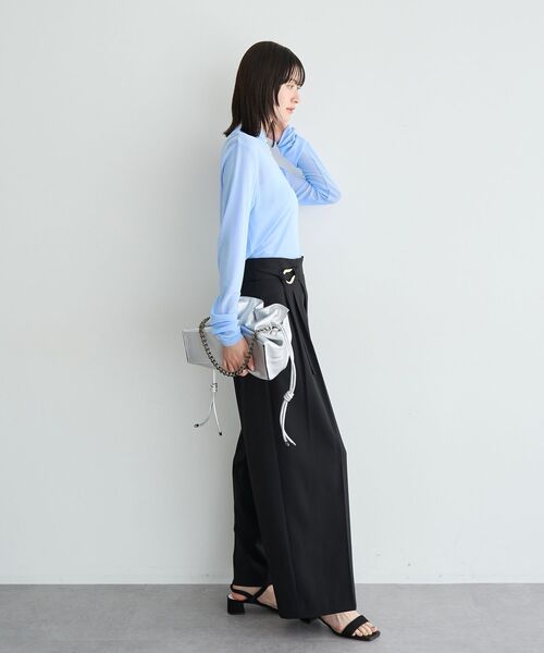 YECCA VECCA（イェッカヴェッカ）の「2wayチェーンギャザーバッグ（ショルダーバッグ・レディース・ブラック/シルバー/ゴールド・FREE）」の9枚目の写真