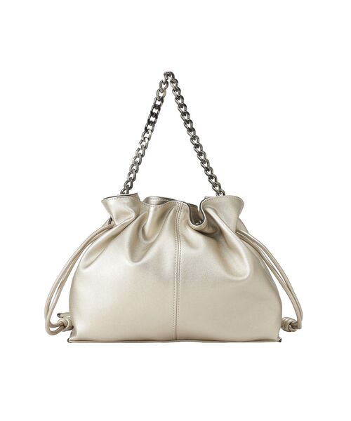 YECCA VECCA（イェッカヴェッカ）の「2wayチェーンギャザーバッグ（ショルダーバッグ・レディース・ブラック/シルバー/ゴールド・FREE）」の17枚目の写真