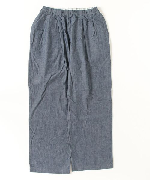 quadro（クオドロ）の「5ozインディゴシャンブレーイージーパンツ（その他パンツ・メンズ・グレー/ネイビー・FREE）」の2枚目の写真