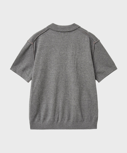 NOIRER(ノイア)の「ローカットポロニット(グレー)(ニット/セーター・メンズ・その他・48/50/52)」の3枚目の写真