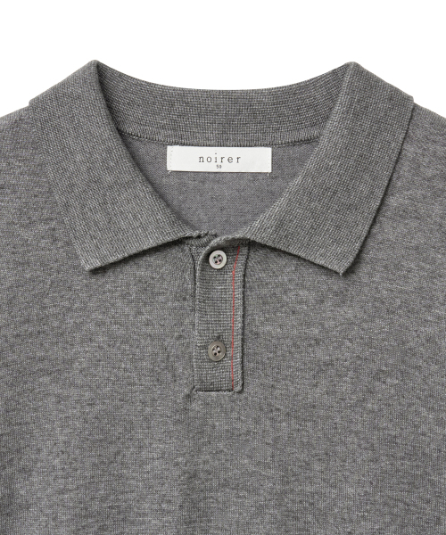 NOIRER(ノイア)の「ローカットポロニット(グレー)(ニット/セーター・メンズ・その他・48/50/52)」の4枚目の写真