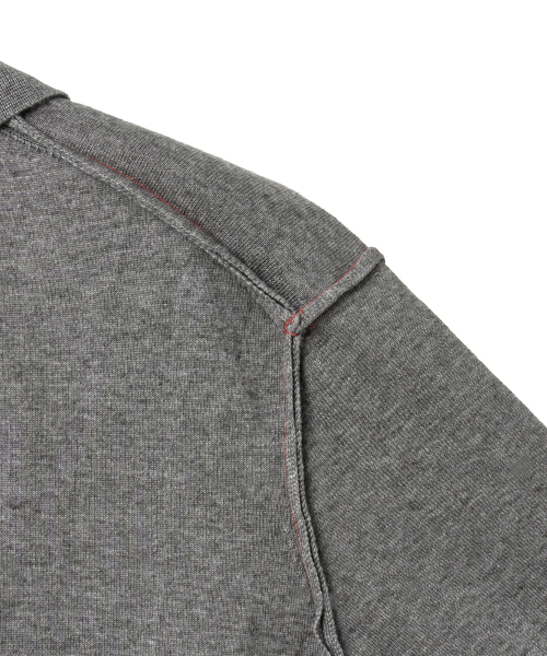 NOIRER(ノイア)の「ローカットポロニット(グレー)(ニット/セーター・メンズ・その他・48/50/52)」の7枚目の写真