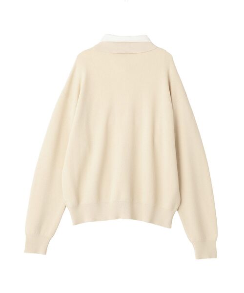 YECCA VECCA（イェッカヴェッカ）の「2wayレイヤード風ポロニット（ニット/セーター・レディース・ライトベージュ/グレー/ネイビー・FREE）」の17枚目の写真