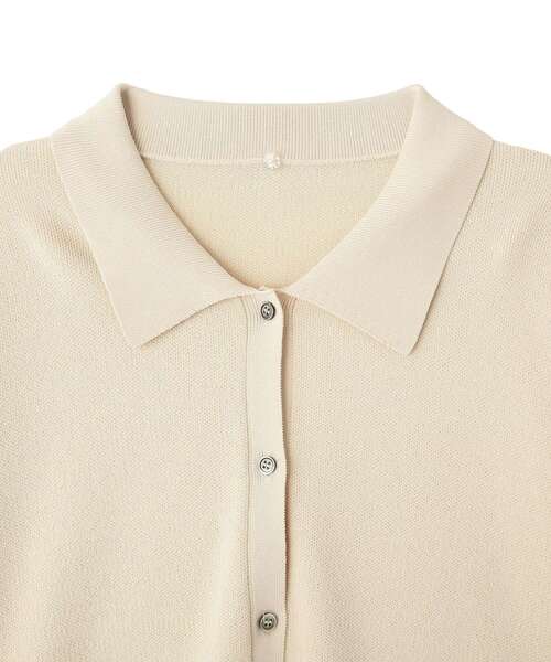 YECCA VECCA（イェッカヴェッカ）の「2wayレイヤード風ポロニット（ニット/セーター・レディース・ライトベージュ/グレー/ネイビー・FREE）」の22枚目の写真