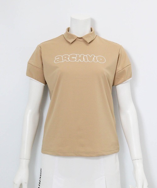 archivio（アルチビオ）の「＜LADIES>立体スリーブ襟付きプルオーバー（Tシャツ/カットソー・レディース・オレンジ/ベージュ/ホワイト/ライトグリーン・L/M/S）」の9枚目の写真