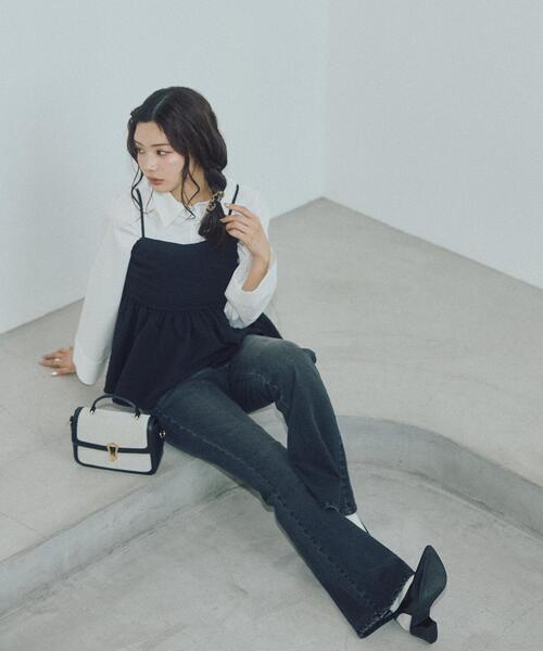 PROPORTION BODY DRESSING（プロポーションボディドレッシング）の「＜ウォッシャブル＞＜ａ＞フレアースリーブシャツ / 1216119202（シャツ/ブラウス・レディース・ホワイト/ブルー・FREE）」の2枚目の写真
