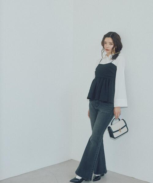 PROPORTION BODY DRESSING（プロポーションボディドレッシング）の「＜ウォッシャブル＞＜ａ＞フレアースリーブシャツ / 1216119202（シャツ/ブラウス・レディース・ホワイト/ブルー・FREE）」の7枚目の写真