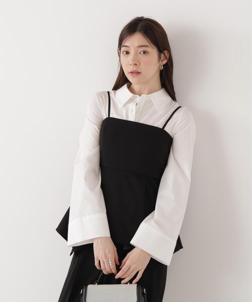 PROPORTION BODY DRESSING（プロポーションボディドレッシング）の「＜ウォッシャブル＞＜ａ＞フレアースリーブシャツ / 1216119202（シャツ/ブラウス・レディース・ホワイト/ブルー・FREE）」の9枚目の写真