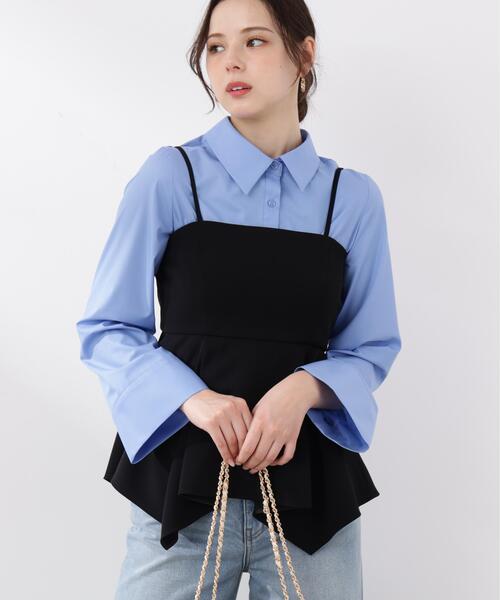 PROPORTION BODY DRESSING（プロポーションボディドレッシング）の「＜ウォッシャブル＞＜ａ＞フレアースリーブシャツ / 1216119202（シャツ/ブラウス・レディース・ホワイト/ブルー・FREE）」の16枚目の写真