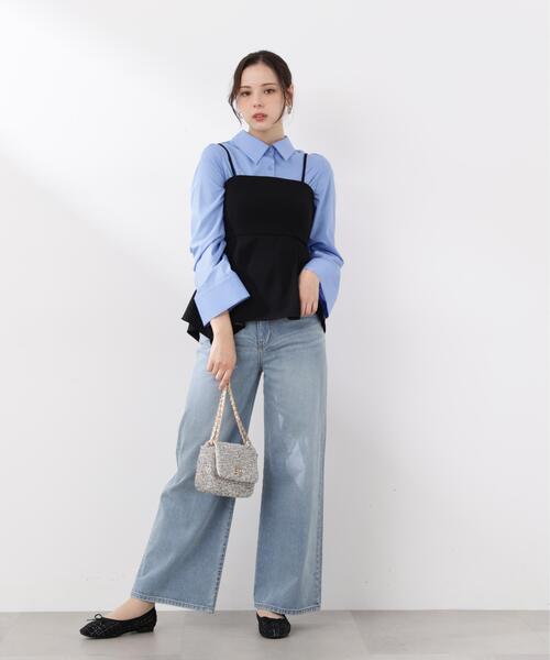 PROPORTION BODY DRESSING（プロポーションボディドレッシング）の「＜ウォッシャブル＞＜ａ＞フレアースリーブシャツ / 1216119202（シャツ/ブラウス・レディース・ホワイト/ブルー・FREE）」の18枚目の写真