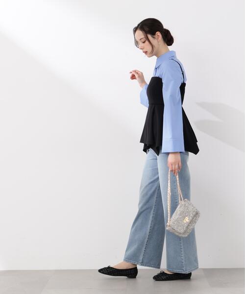 PROPORTION BODY DRESSING（プロポーションボディドレッシング）の「＜ウォッシャブル＞＜ａ＞フレアースリーブシャツ / 1216119202（シャツ/ブラウス・レディース・ホワイト/ブルー・FREE）」の19枚目の写真