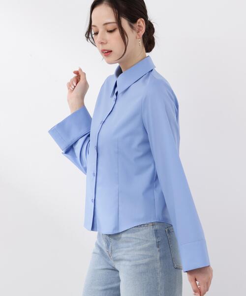 PROPORTION BODY DRESSING（プロポーションボディドレッシング）の「＜ウォッシャブル＞＜ａ＞フレアースリーブシャツ / 1216119202（シャツ/ブラウス・レディース・ホワイト/ブルー・FREE）」の21枚目の写真
