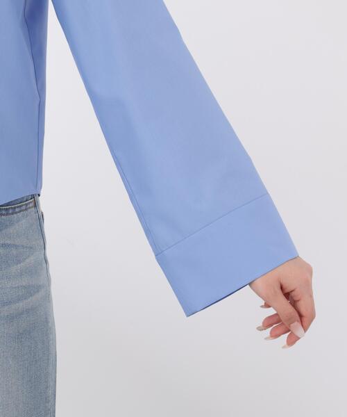 PROPORTION BODY DRESSING（プロポーションボディドレッシング）の「＜ウォッシャブル＞＜ａ＞フレアースリーブシャツ / 1216119202（シャツ/ブラウス・レディース・ホワイト/ブルー・FREE）」の3枚目の写真