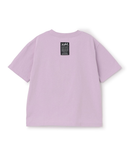 X-girl Stages（エックスガールステージス）の「ラインストーンロゴ 半袖Tシャツ（Tシャツ/カットソー・キッズ・ラベンダー/ブラック・90cm/100cm/110cm/120cm/130cm/140cm）」の3枚目の写真