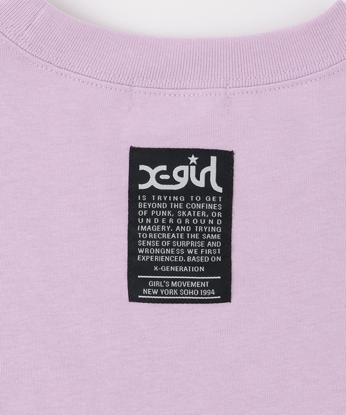 X-girl Stages（エックスガールステージス）の「ラインストーンロゴ 半袖Tシャツ（Tシャツ/カットソー・キッズ・ラベンダー/ブラック・90cm/100cm/110cm/120cm/130cm/140cm）」の7枚目の写真