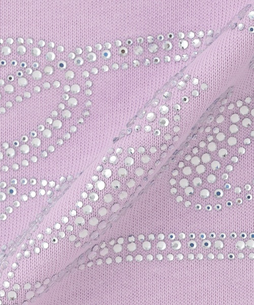 X-girl Stages（エックスガールステージス）の「ラインストーンロゴ 半袖Tシャツ（Tシャツ/カットソー・キッズ・ラベンダー/ブラック・90cm/100cm/110cm/120cm/130cm/140cm）」の8枚目の写真