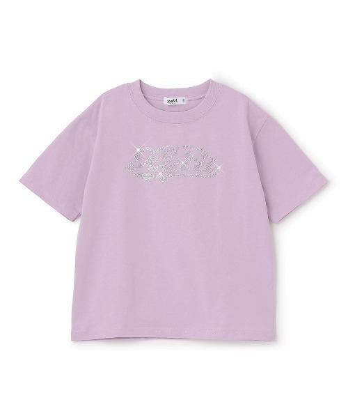 X-girl Stages（エックスガールステージス）の「ラインストーンロゴ 半袖Tシャツ（Tシャツ/カットソー・キッズ・ラベンダー/ブラック・90cm/100cm/110cm/120cm/130cm/140cm）」の12枚目の写真