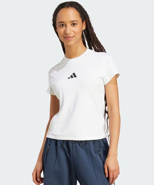 adidas（アディダス）の「adidas/アディダス Ｗ  ＺＮＥ ＢＢ Ｔシャツ KKK37（Tシャツ/カットソー・レディース・ホワイト×ブラック/グレー×ホワイト・M/L）」の3枚目の写真