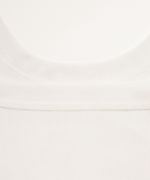 BABYLONE（バビロン）の「チュールリブタンクトップ（タンクトップ・レディース・グレイッシュベージュ/ホワイト/チャコール・フリー）」の22枚目の写真