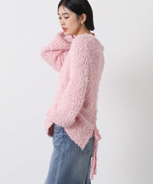 Gready Brilliant(グレディブリリアン)の「チュールメッシュバックリボンニット(ニット/セーター・レディース・アイボリー/ピンク・FREE)」の15枚目の写真