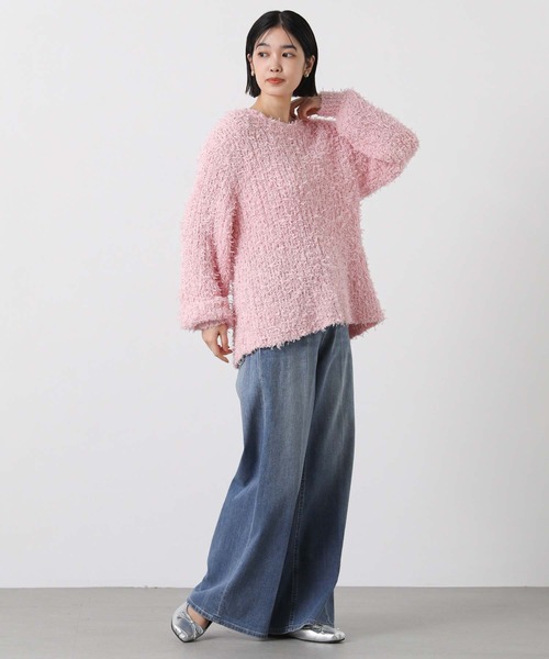 Gready Brilliant(グレディブリリアン)の「チュールメッシュバックリボンニット(ニット/セーター・レディース・アイボリー/ピンク・FREE)」の21枚目の写真