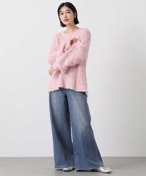 Gready Brilliant(グレディブリリアン)の「チュールメッシュバックリボンニット(ニット/セーター・レディース・アイボリー/ピンク・FREE)」の11枚目の写真