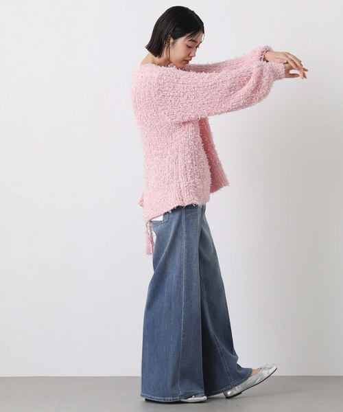 Gready Brilliant(グレディブリリアン)の「チュールメッシュバックリボンニット(ニット/セーター・レディース・アイボリー/ピンク・FREE)」の12枚目の写真