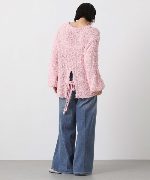 Gready Brilliant(グレディブリリアン)の「チュールメッシュバックリボンニット(ニット/セーター・レディース・アイボリー/ピンク・FREE)」の13枚目の写真