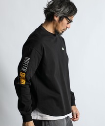 The DUFFER of ST.GEORGE（ザダファーオブセントジョージ）の「〔BLACK LABEL〕SORONA PONTE PRINT LONG SLEEVE TEE:ソロナブレンド ポンチ プリント ロングスリーブTEE（Tシャツ/カットソー）」