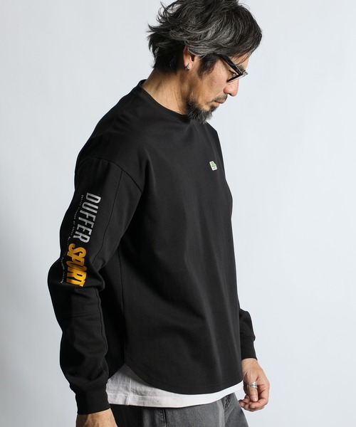 セール】〔BLACK LABEL〕SORONA PONTE PRINT LONG SLEEVE TEE：ソロナ