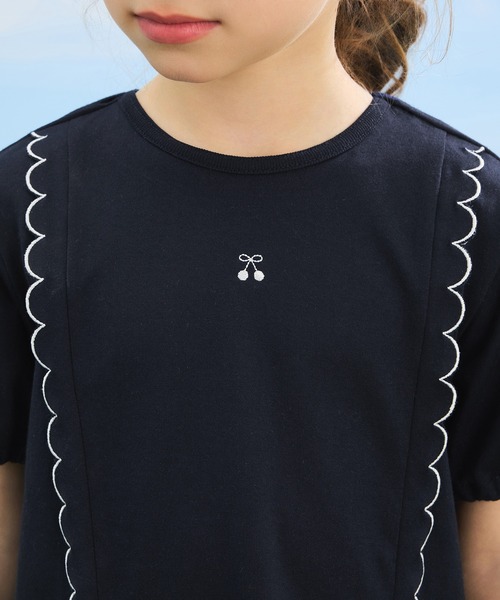 combimini（コンビミニ）の「半袖Tシャツ（さくらんぼ）（Tシャツ/カットソー・キッズ・レッド/ネイビー・80/90/100/110/120）」の7枚目の写真