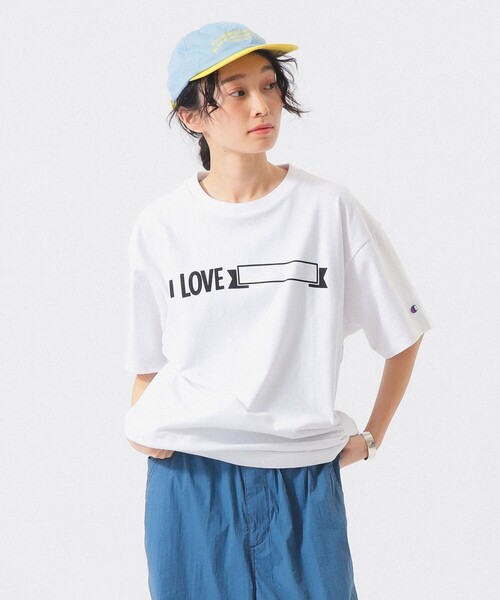 Champion(チャンピオン)の「【別注】Champion / プリント Tシャツ(Tシャツ/カットソー・レディース・ブルー/ブラック/ホワイト・X-SMALL/SMALL)」の8枚目の写真
