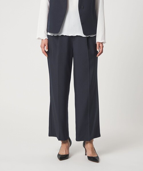 A DAY IN THE LIFE UNITED ARROWS(アデイインザライフユナイテッドアローズ)の「ベルトベスト+ワイドパンツ ‐ウォッシャブル‐<A DAY IN THE LIFE>(スラックス・レディース・ベージュ/ネイビー/グレー系・FREE)」の5枚目の写真