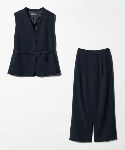 A DAY IN THE LIFE UNITED ARROWS(アデイインザライフユナイテッドアローズ)の「ベルトベスト+ワイドパンツ ‐ウォッシャブル‐<A DAY IN THE LIFE>(スラックス・レディース・ベージュ/ネイビー/グレー系・FREE)」の12枚目の写真